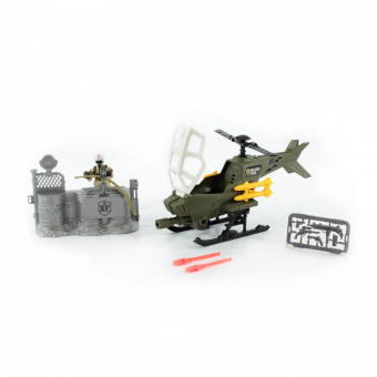 545008-2 Игровой набор: Боевой вертолёт с ракетами и фигуркой пилота